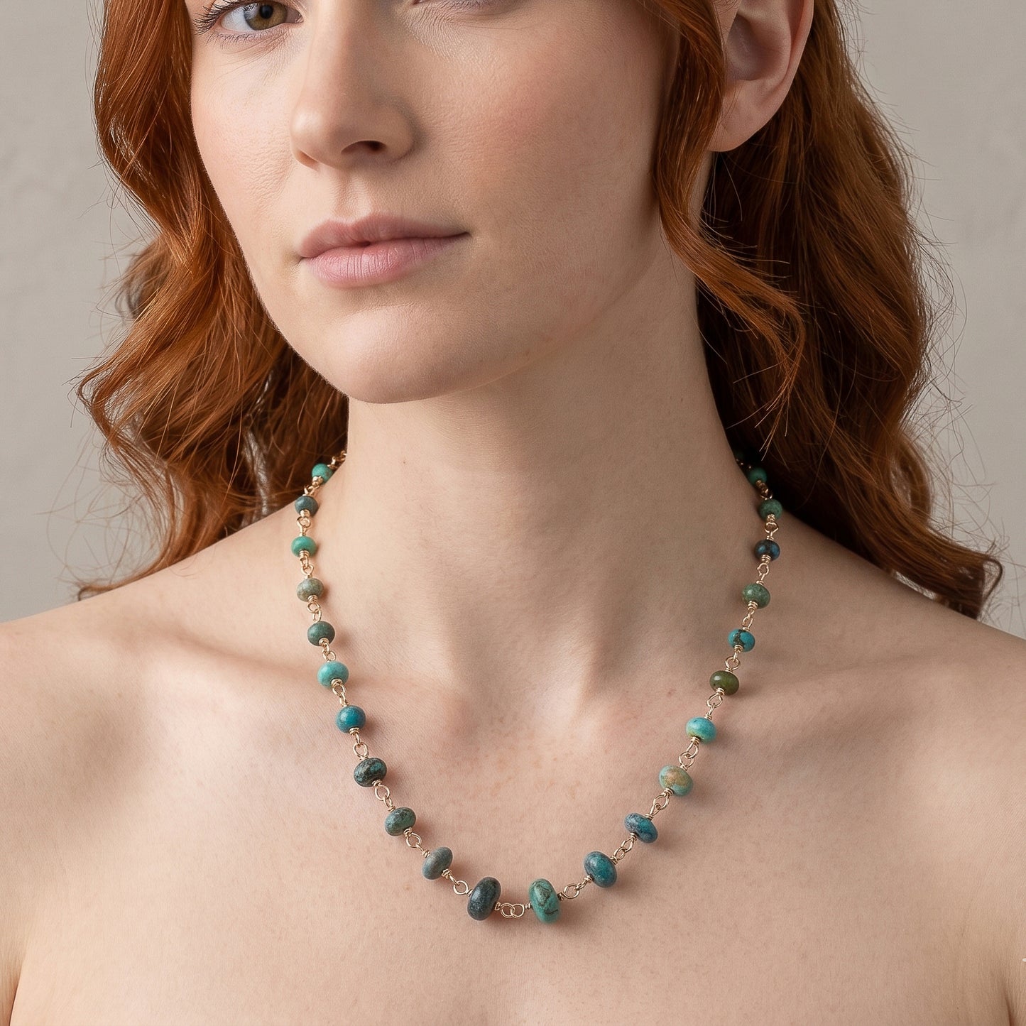 The Azure Earth Necklace – Graduated Turquoise
