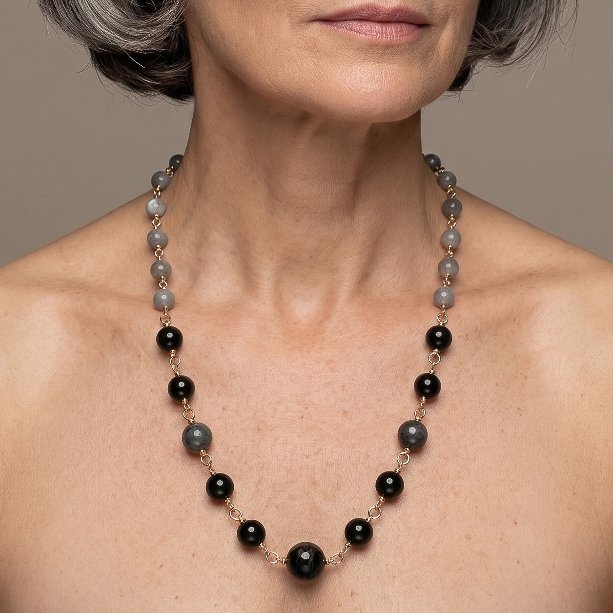 The Celestial Echo Necklace – Graduated Labradorite