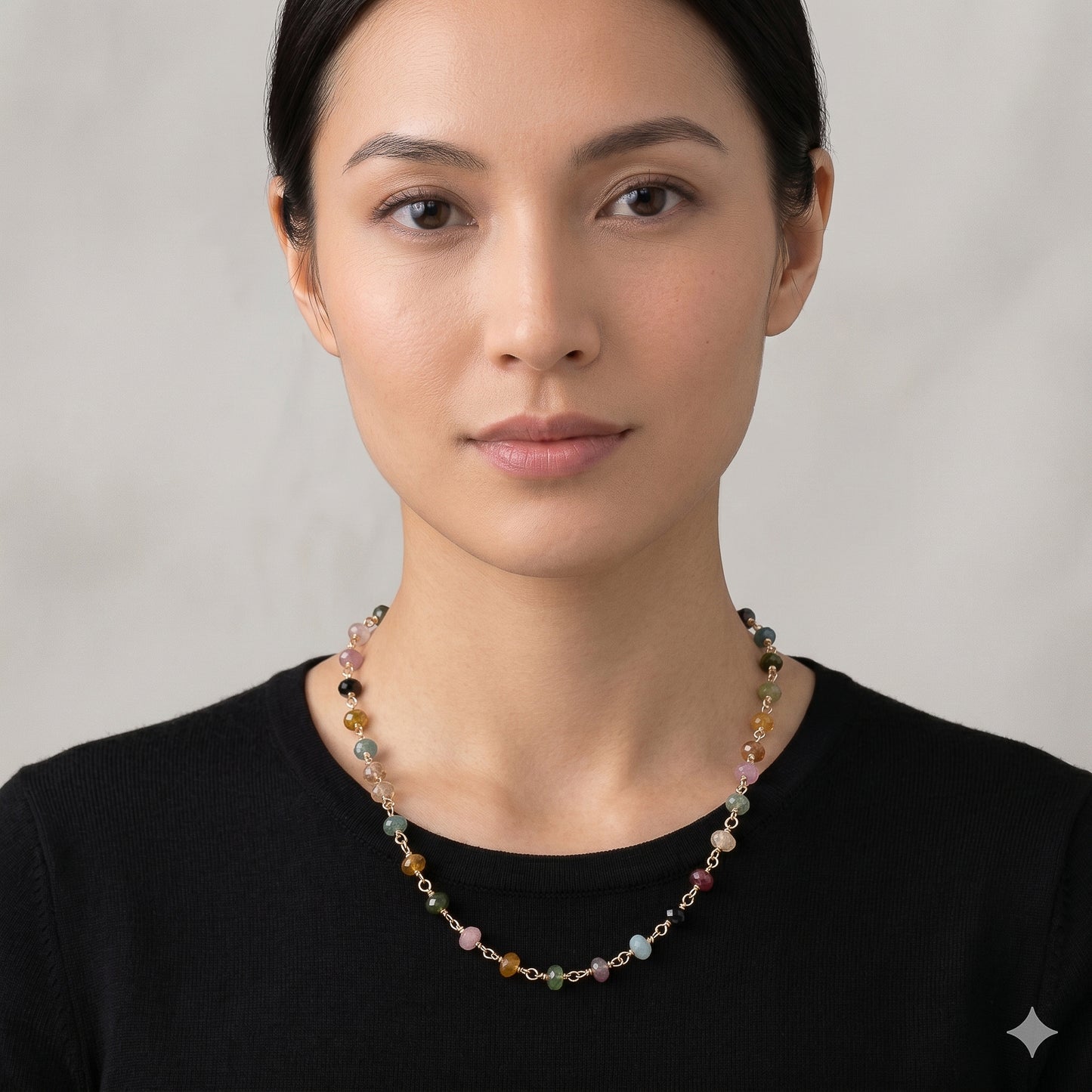 The Chromatic Prism - Multi-Color Tourmaline Necklace