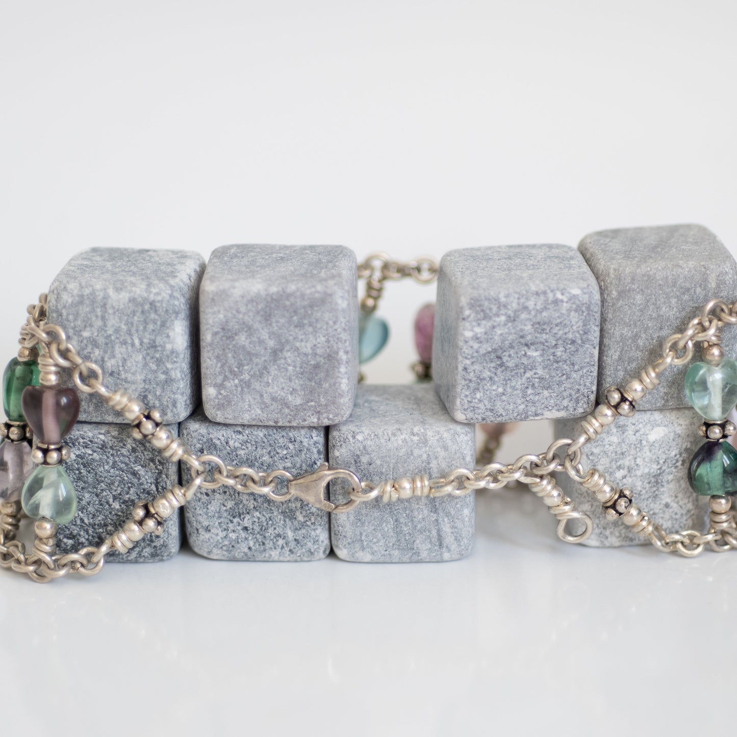 Multi Color Fluorite Bracelet