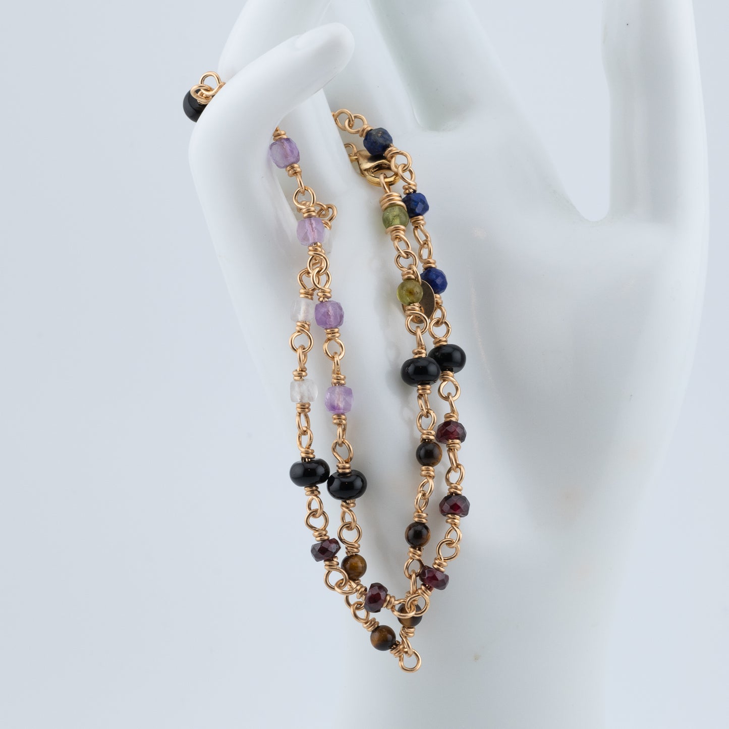 The Prism Gallery Necklace – Multi-Gemstone & Black Onyx