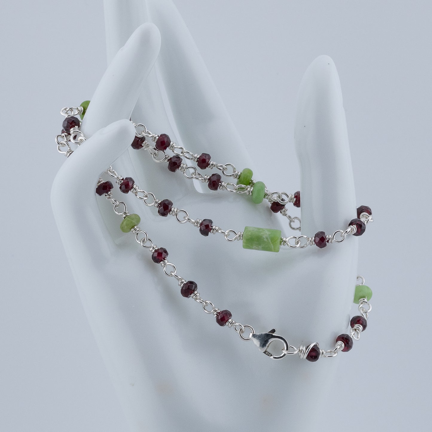 The Crimson Meadow Necklace – Garnet & Chrysoprase