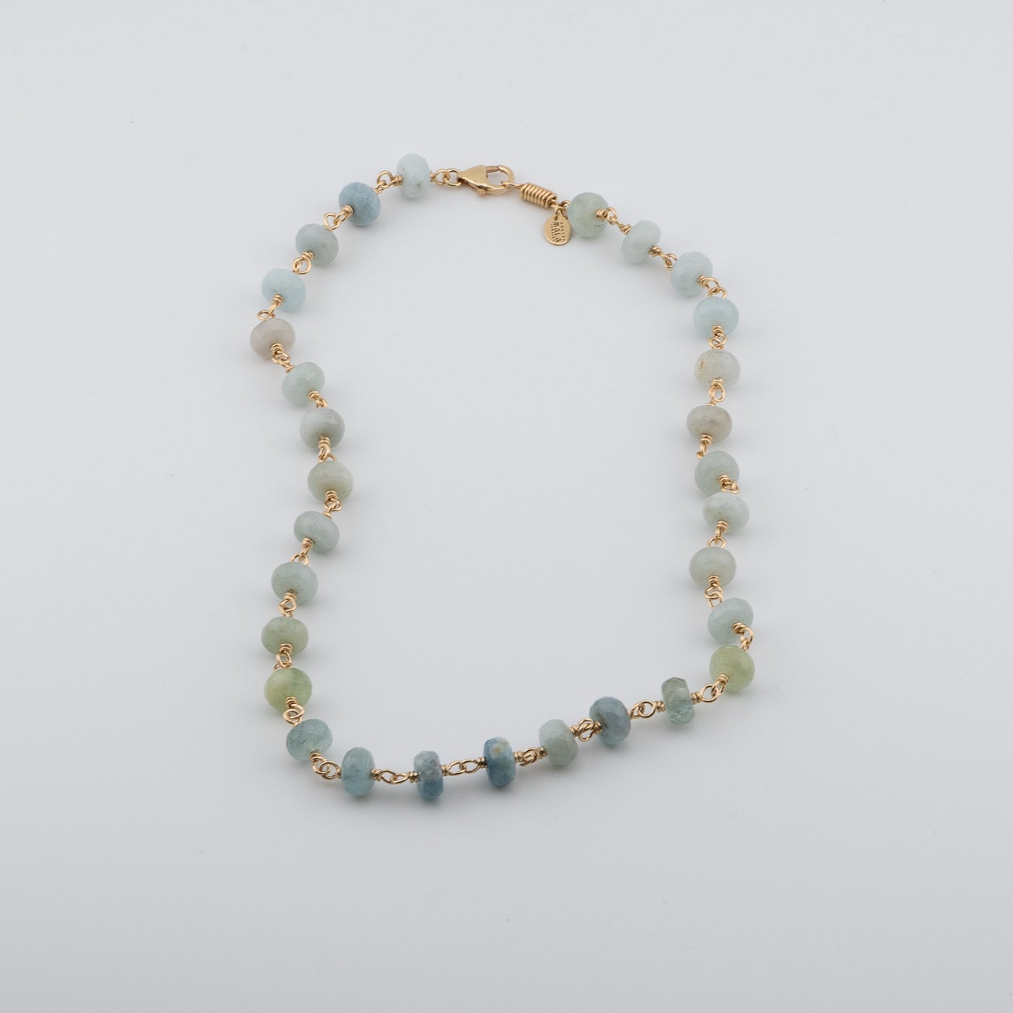The Azure Tide Necklace - Multi Tonal Aquamarine