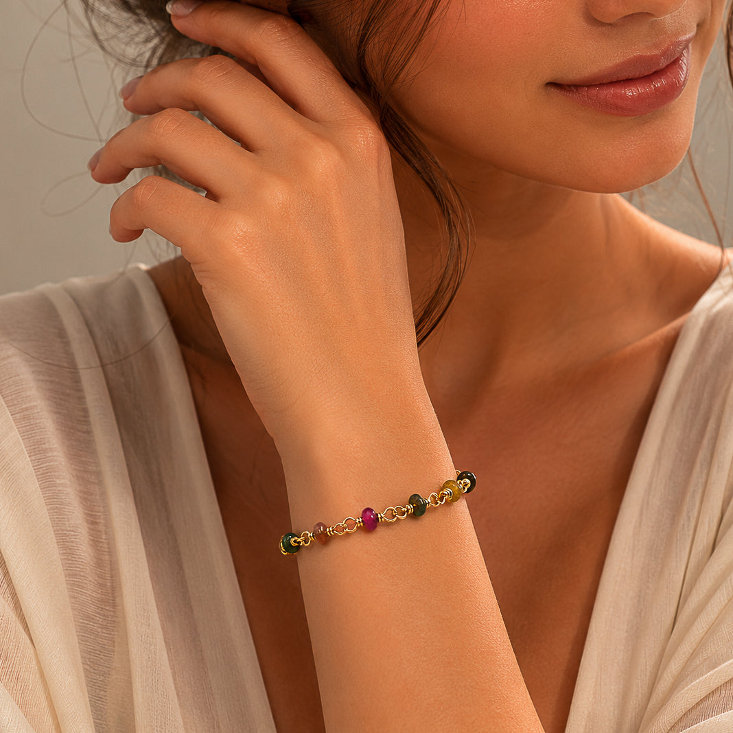The Prism Tourmaline Bracelet - Multi-Color Tourmaline