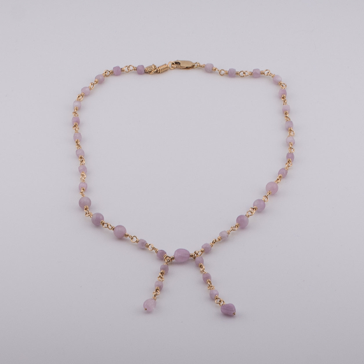 The Lilac Cascade Necklace – Kunzite