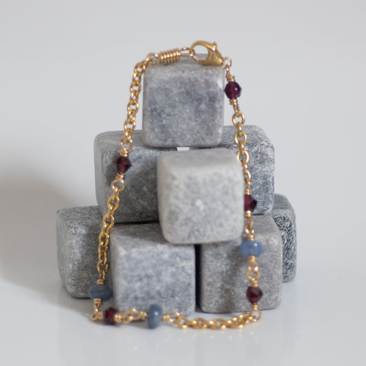 Sapphire and Garnet Bracelet