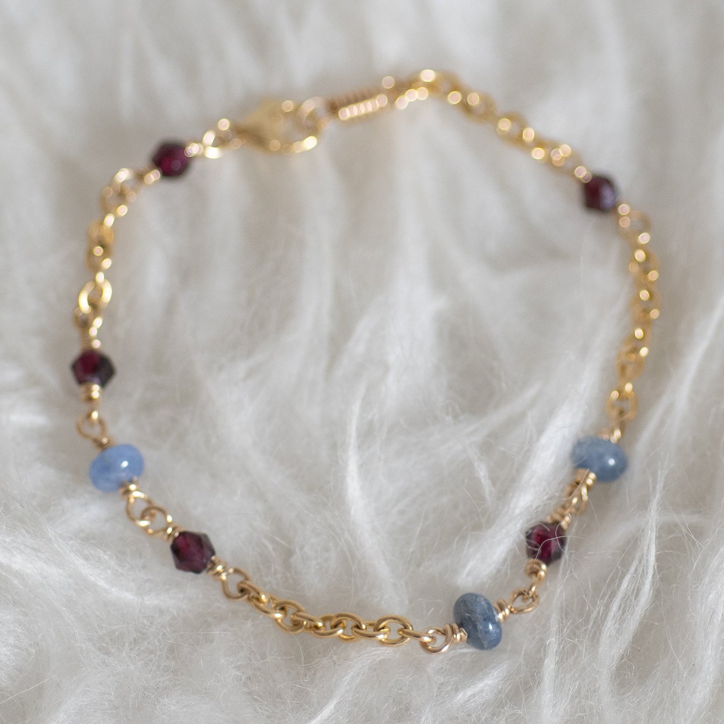 Sapphire and Garnet Bracelet