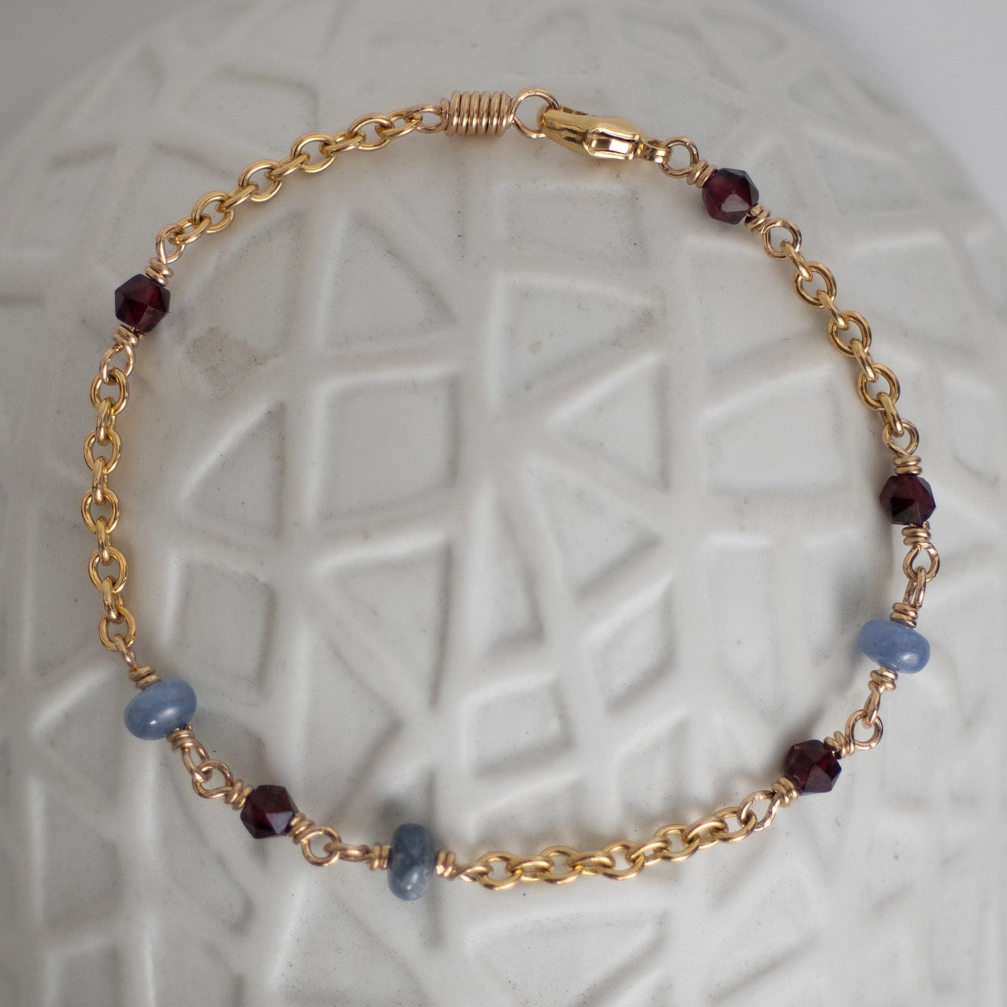 Sapphire and Garnet Bracelet