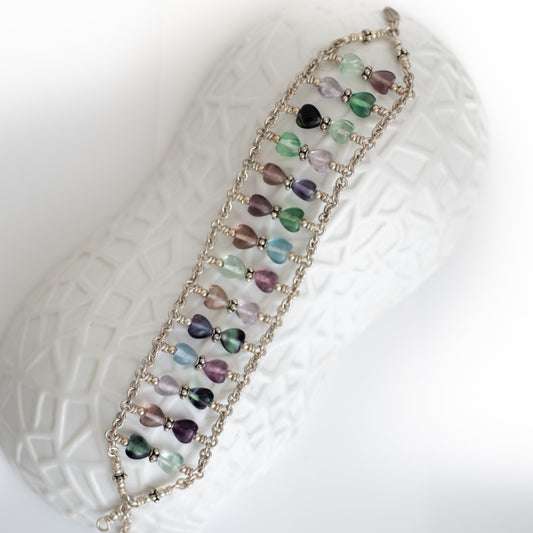 Multi Color Fluorite Bracelet