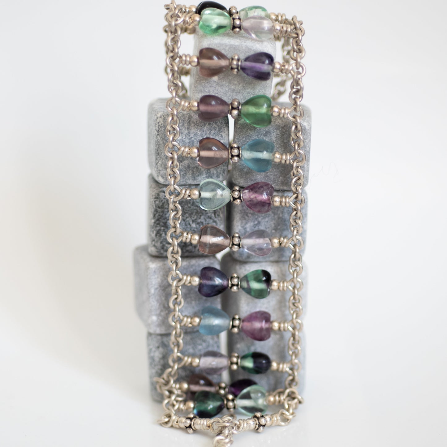 Multi Color Fluorite Bracelet