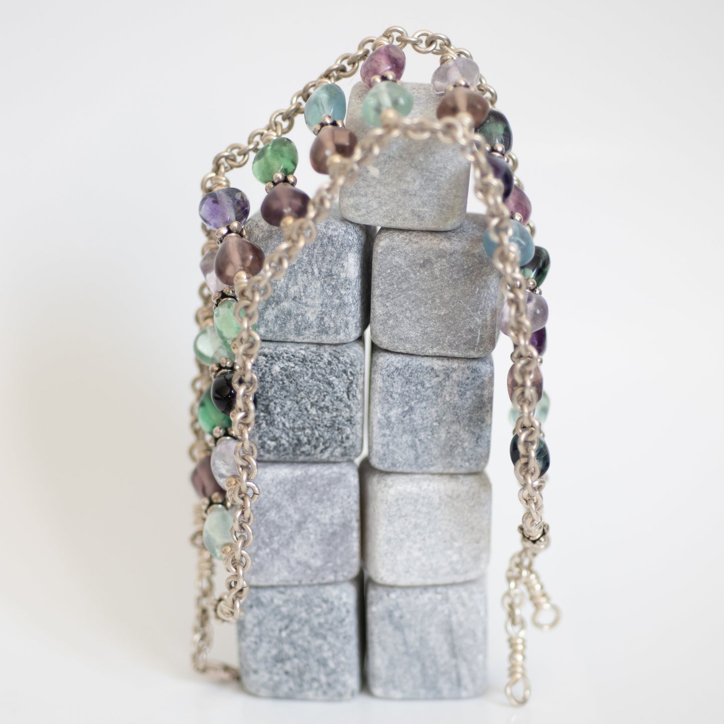 Multi Color Fluorite Bracelet