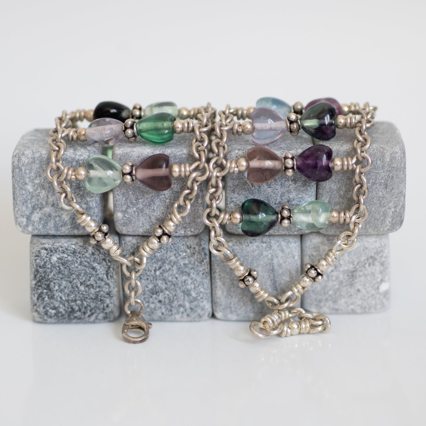 Multi Color Fluorite Bracelet