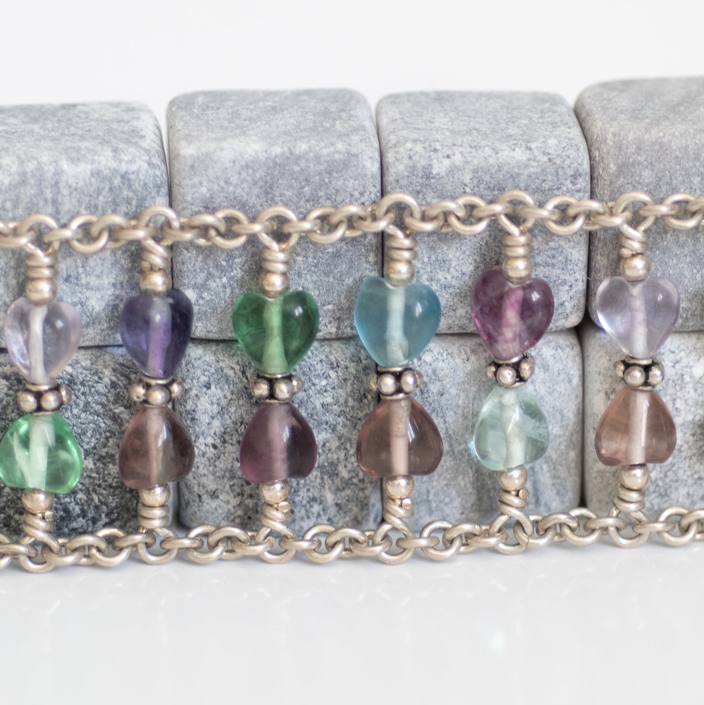 Multi Color Fluorite Bracelet