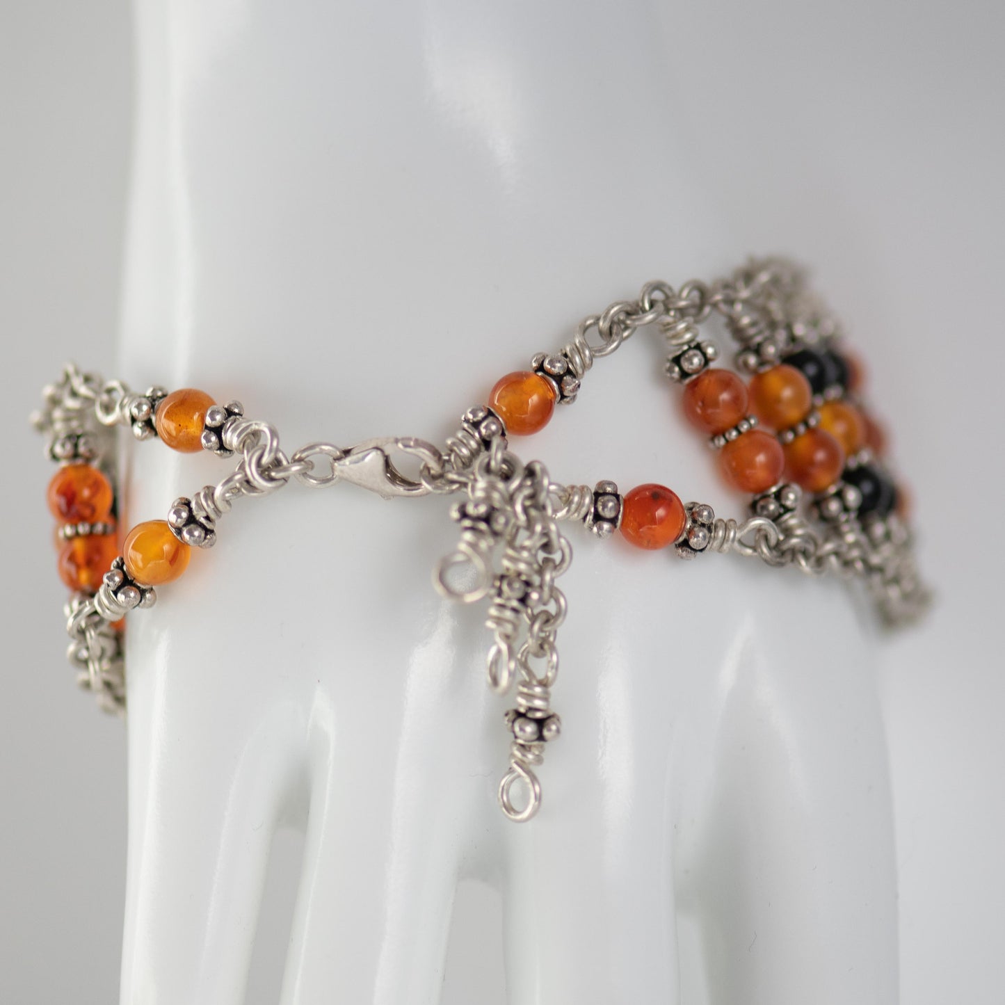 Carnelian and Black Onyx Bracelet