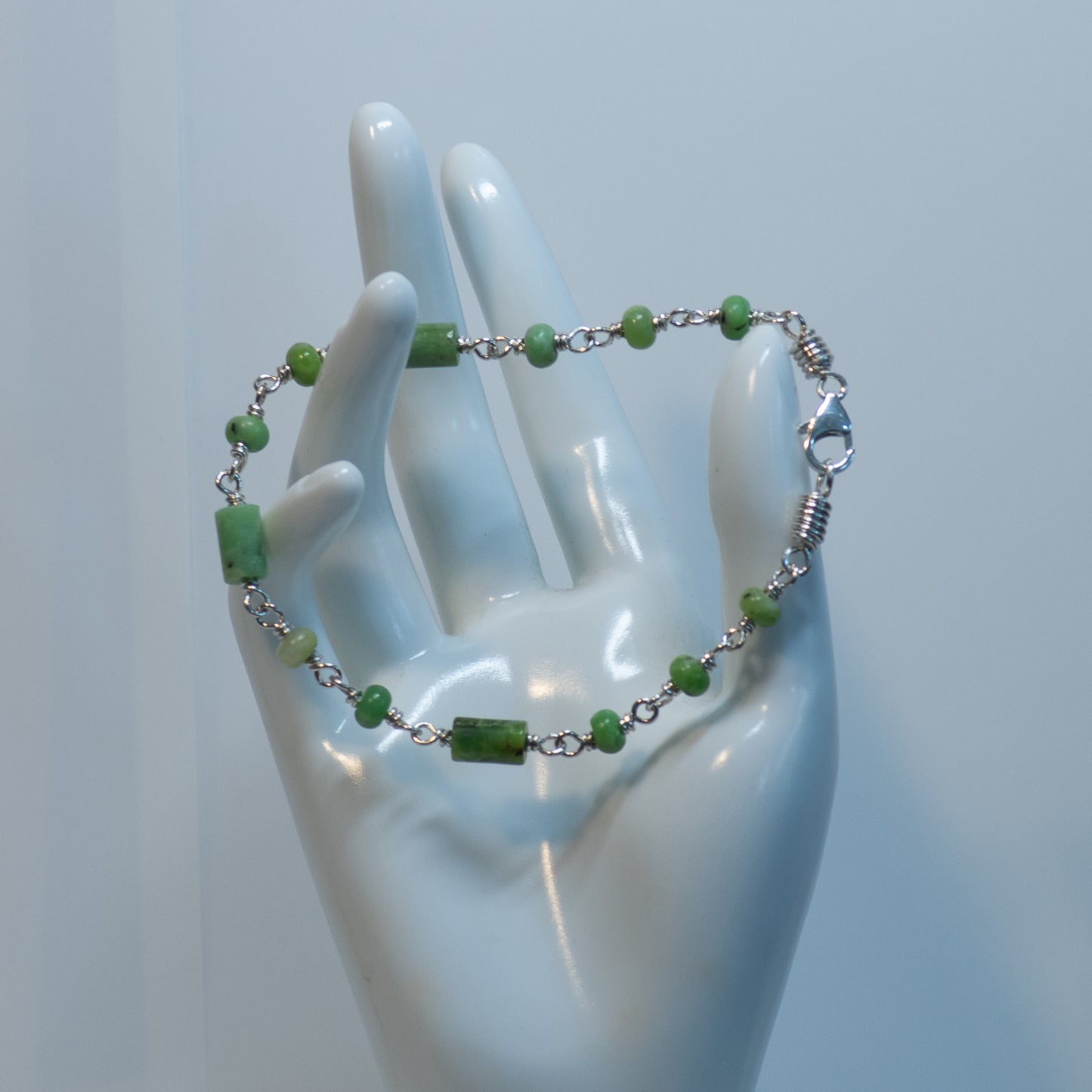The Verdanza Bloom Bracelet – Chrysoprase & Sterling Silver