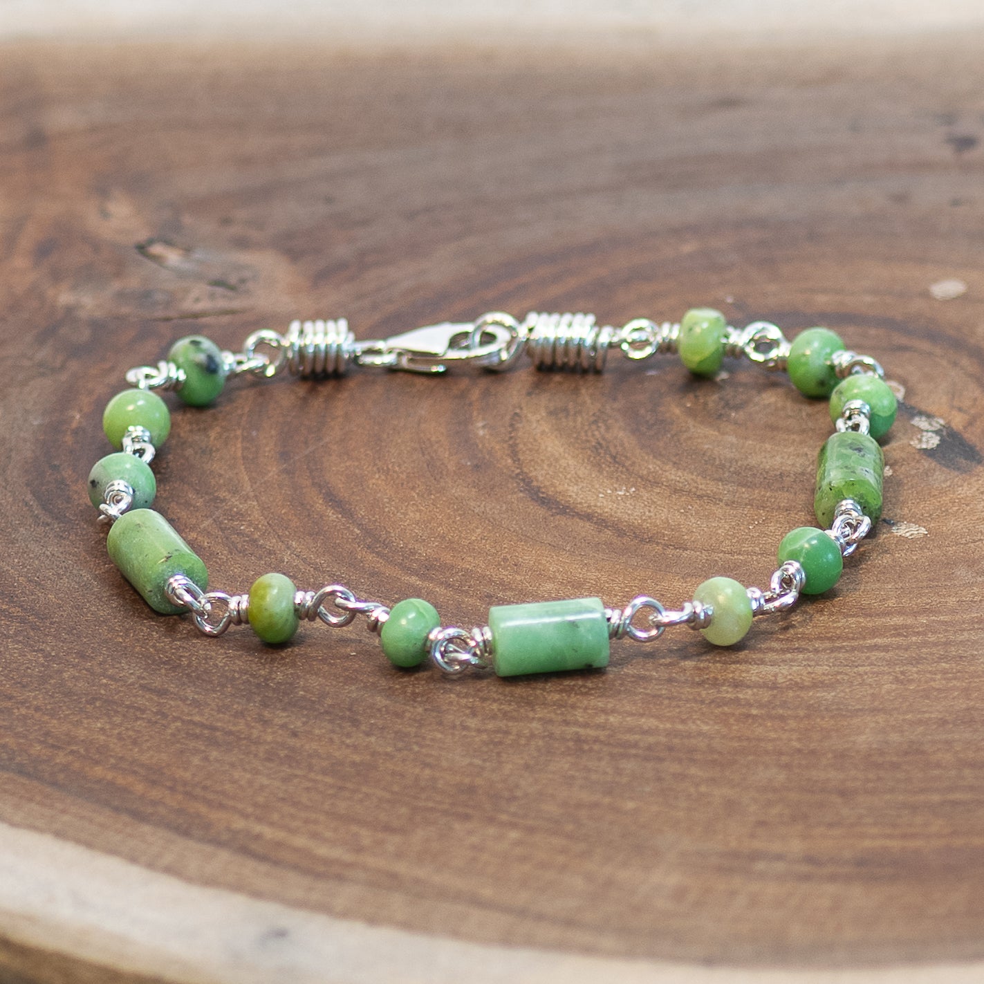 The Verdanza Bloom Bracelet – Chrysoprase & Sterling Silver