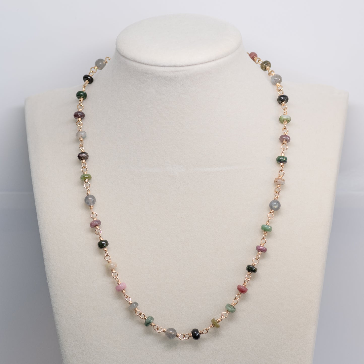 The Iridescent Prism Necklace – Multi-Color Tourmaline & Labradorite