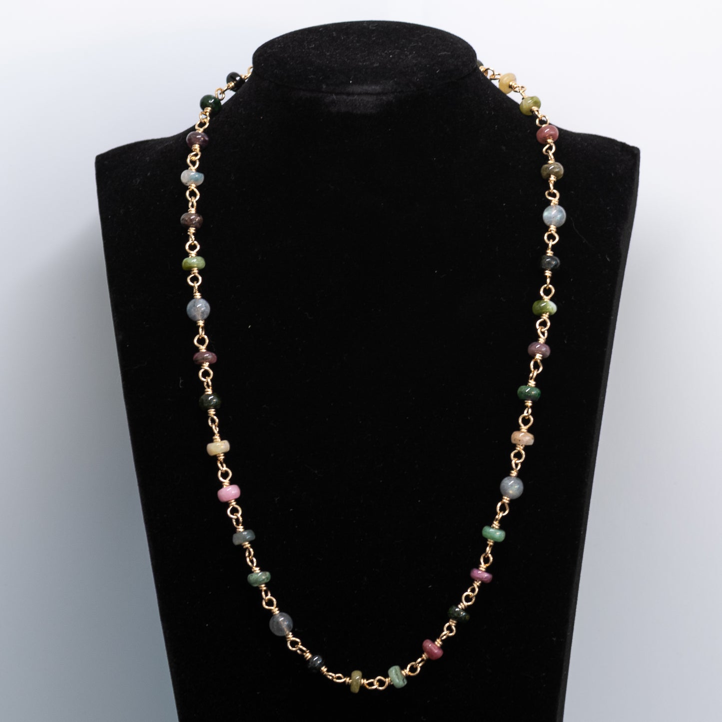 The Iridescent Prism Necklace – Multi-Color Tourmaline & Labradorite