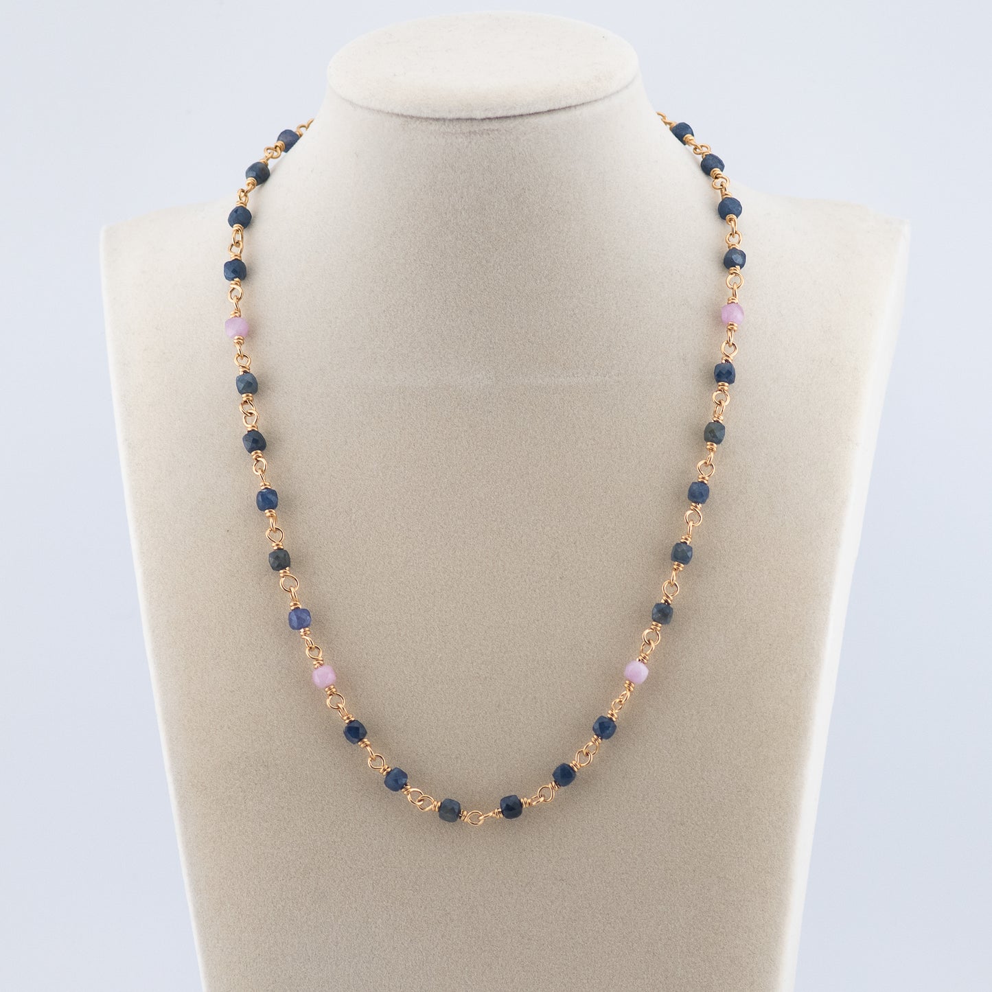 The Twilight Bloom Necklace – Kunzite & Sapphire