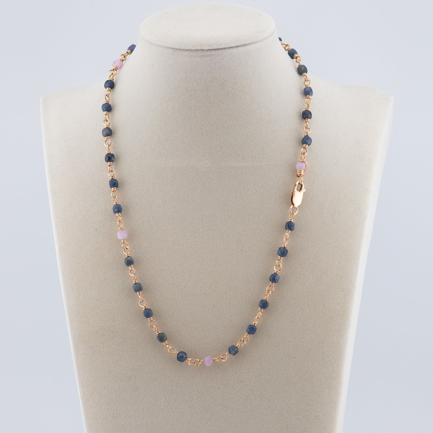 The Twilight Bloom Necklace – Kunzite & Sapphire