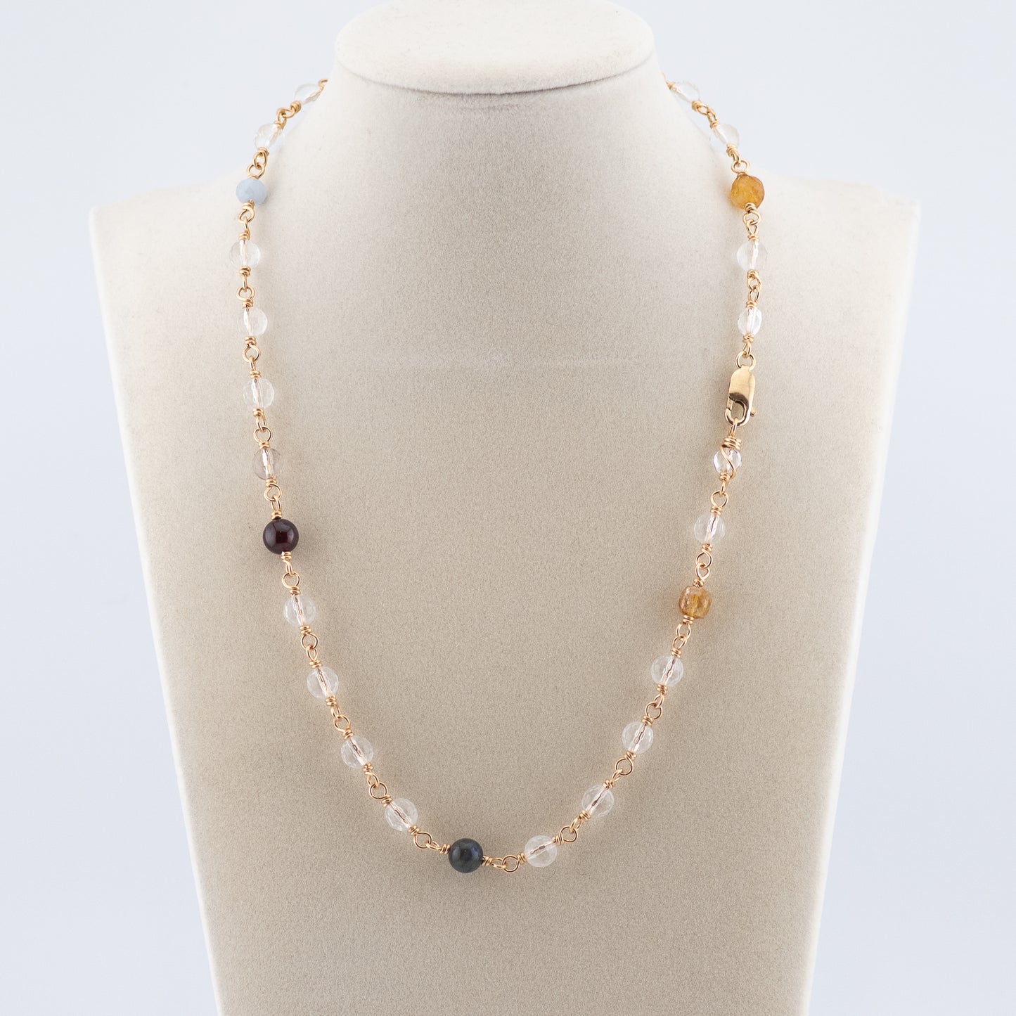 The Prism Spectrum Necklace – Crystal Quartz & Multi-Gemstone