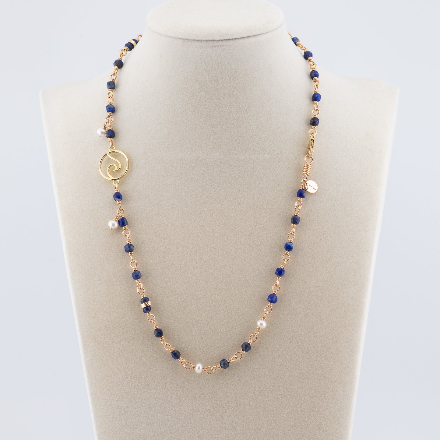 The Water Tribe Talisman – Lapis & Freshwater Pearl
