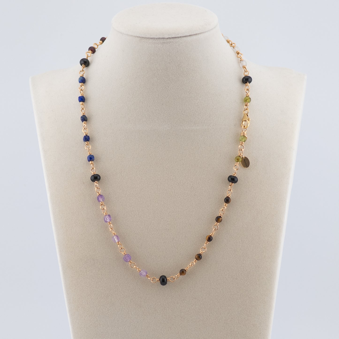The Prism Gallery Necklace – Multi-Gemstone & Black Onyx