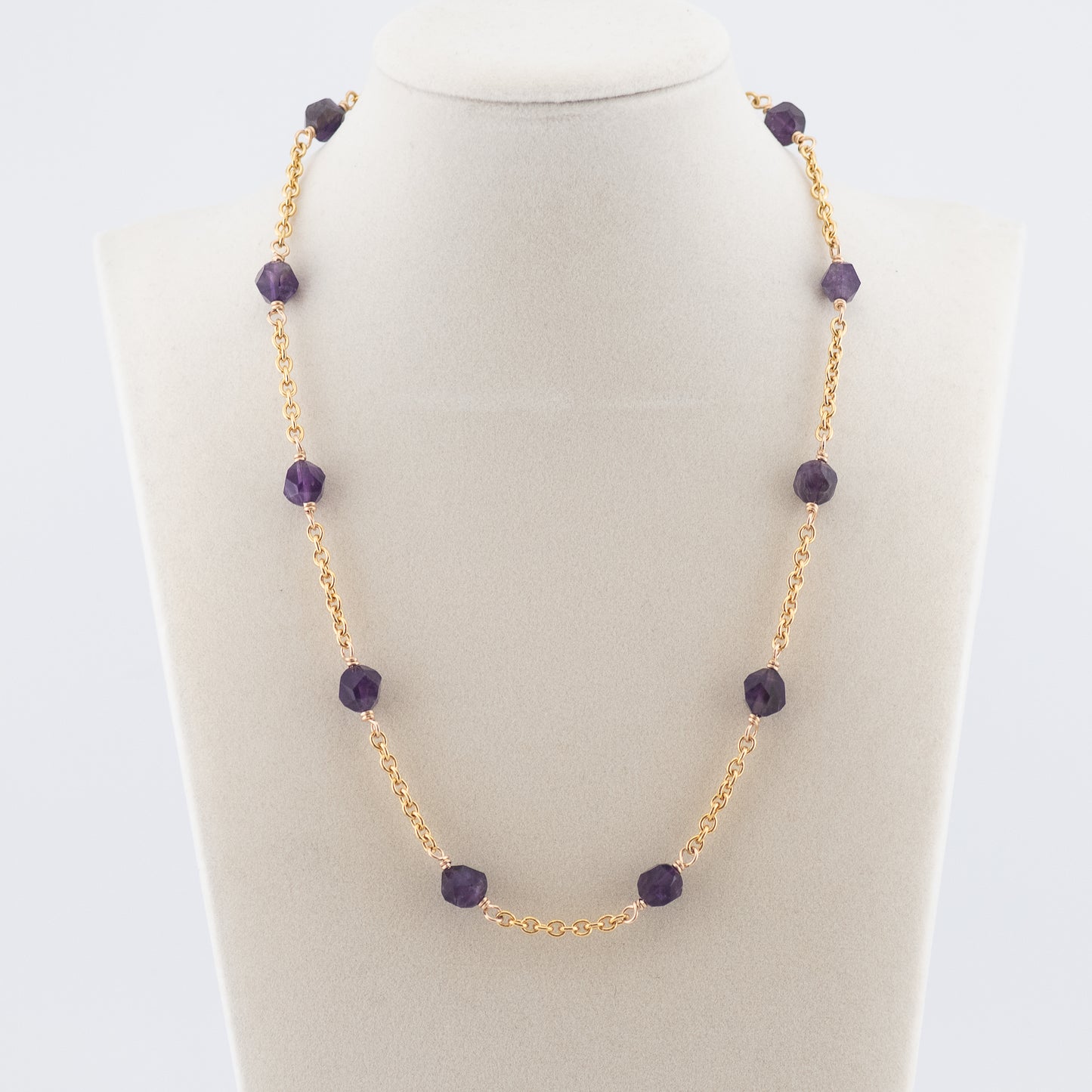 The Amethyst Lattice Necklace – Intricate Wire Artistry