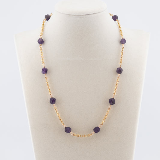 The Amethyst Lattice Necklace – Intricate Wire Artistry