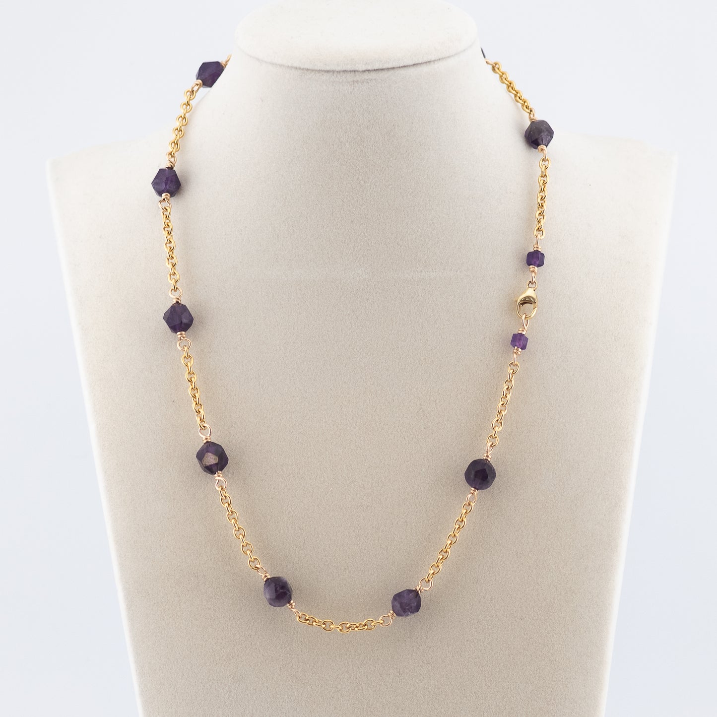 The Amethyst Lattice Necklace – Intricate Wire Artistry