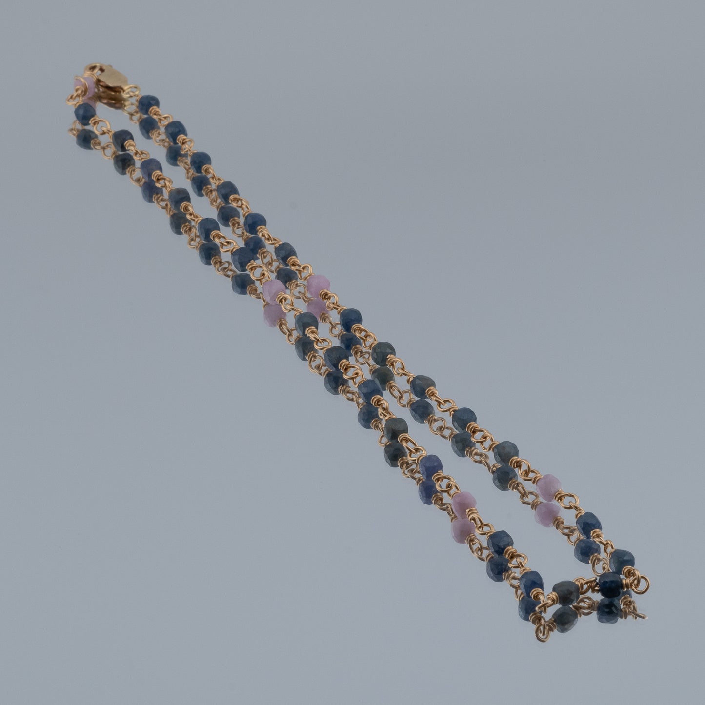 The Twilight Bloom Necklace – Kunzite & Sapphire