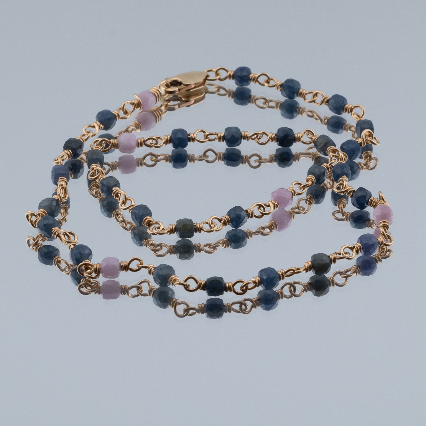 The Twilight Bloom Necklace – Kunzite & Sapphire