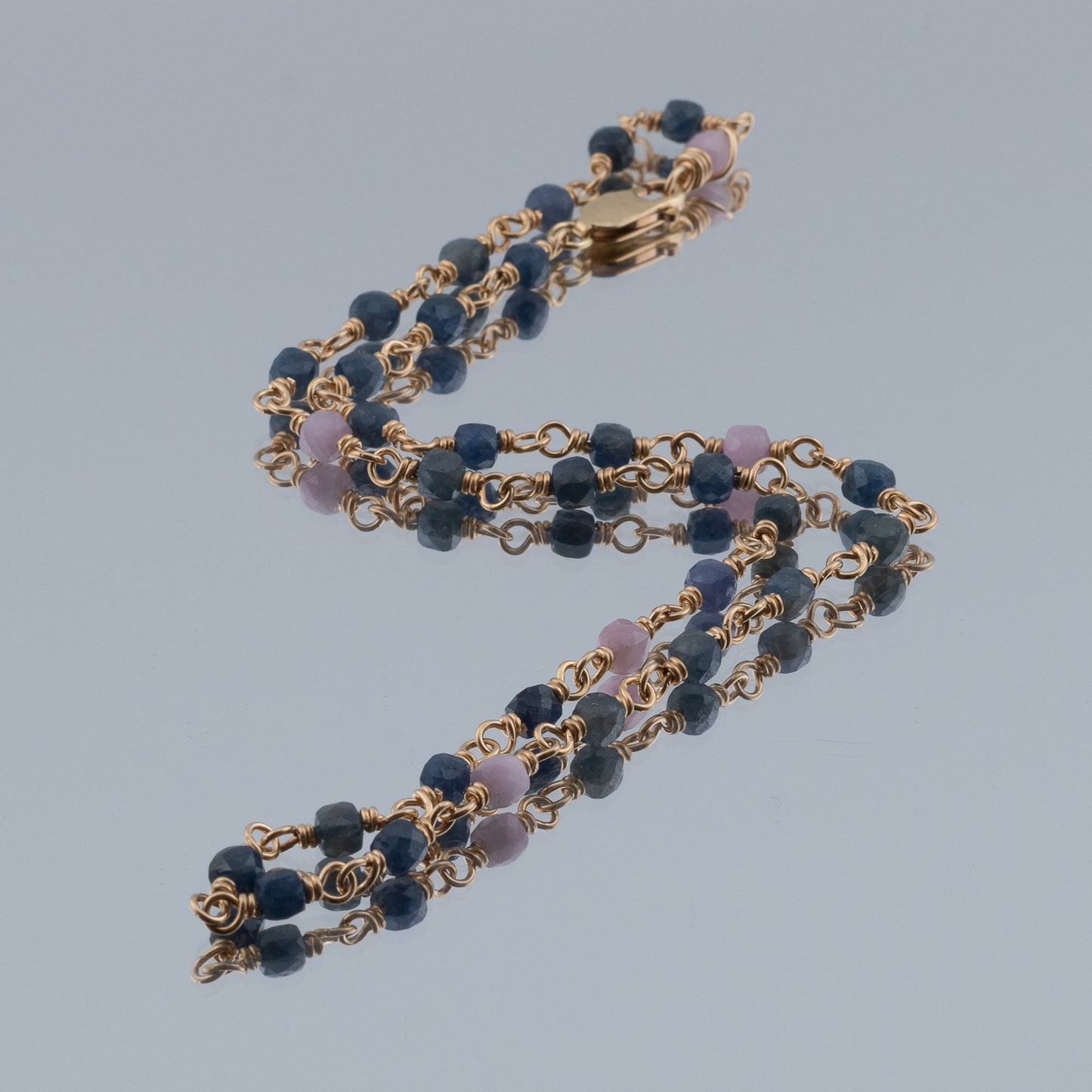 The Twilight Bloom Necklace – Kunzite & Sapphire