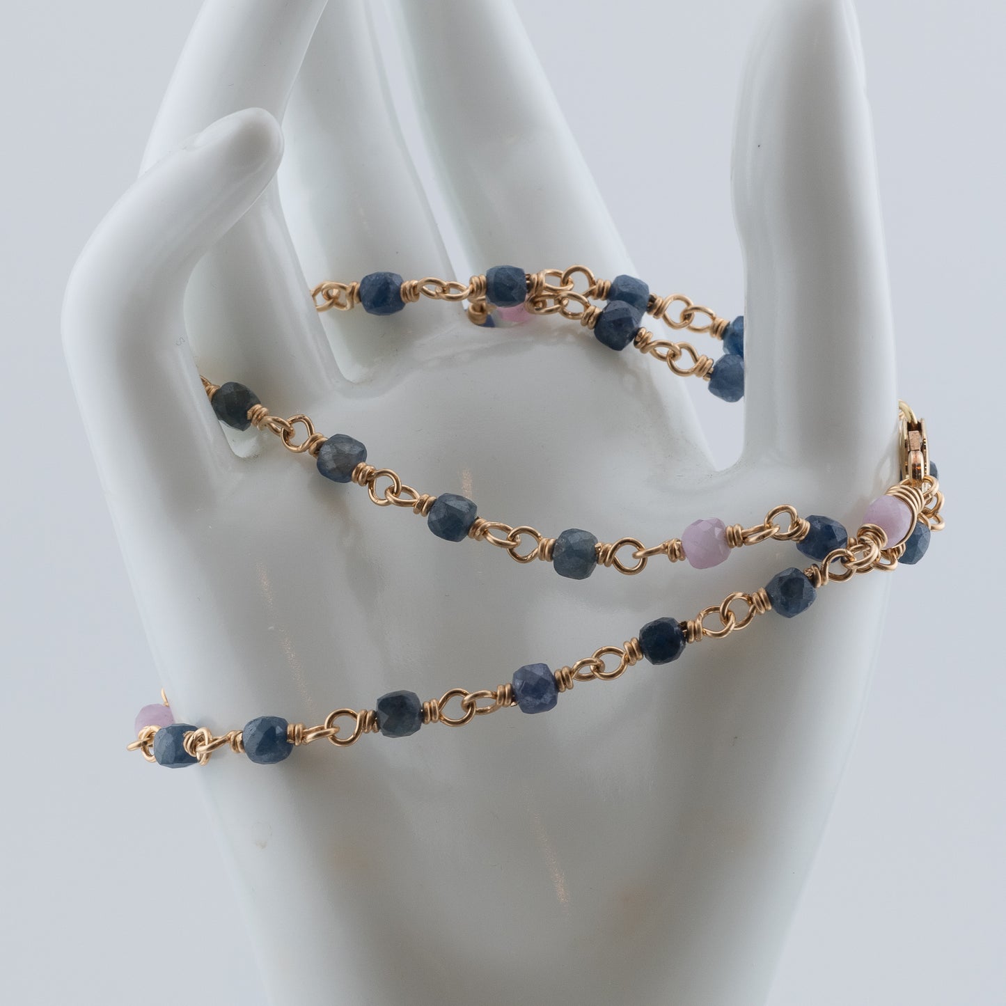 The Twilight Bloom Necklace – Kunzite & Sapphire
