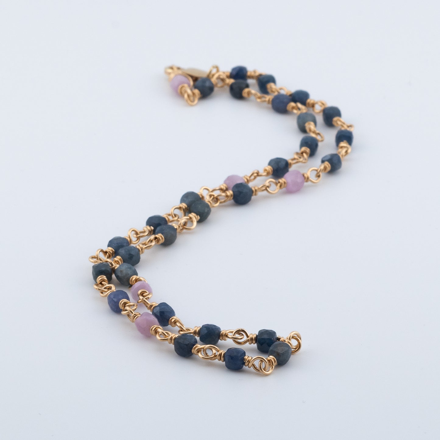 The Twilight Bloom Necklace – Kunzite & Sapphire