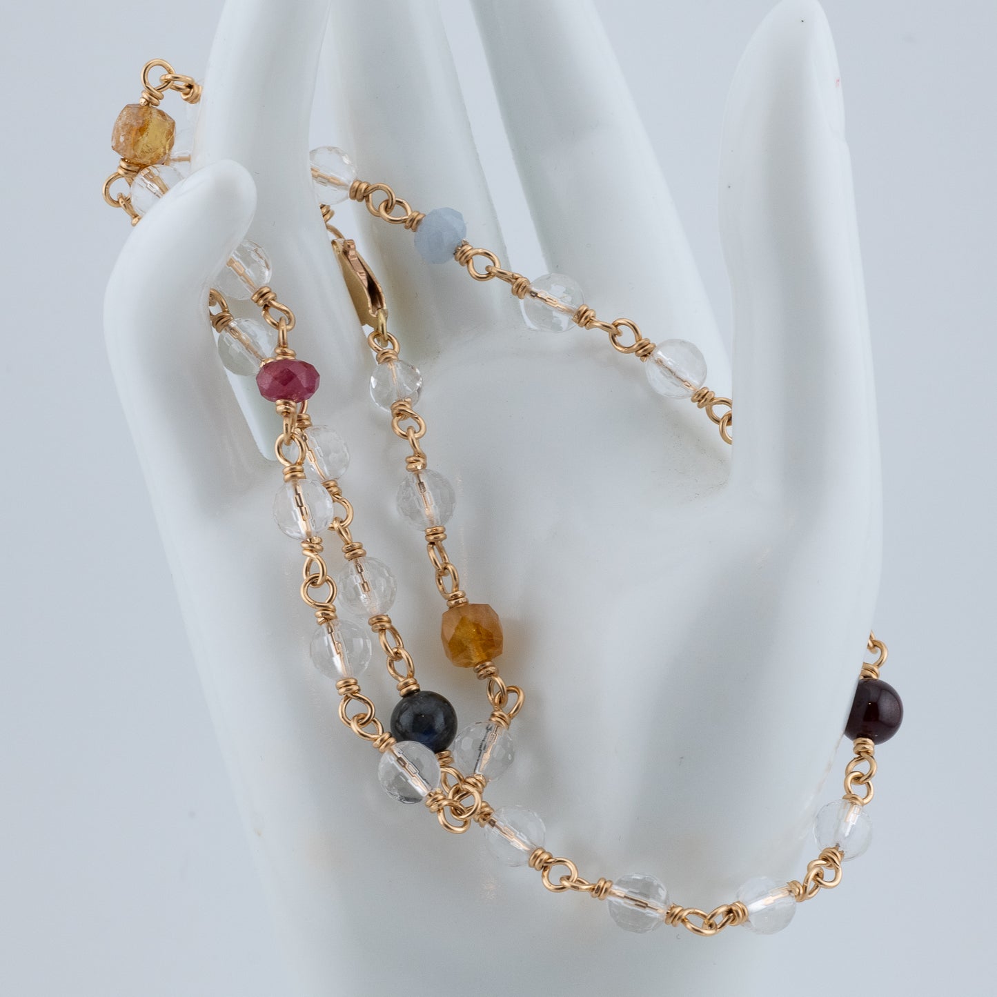 The Prism Spectrum Necklace – Crystal Quartz & Multi-Gemstone