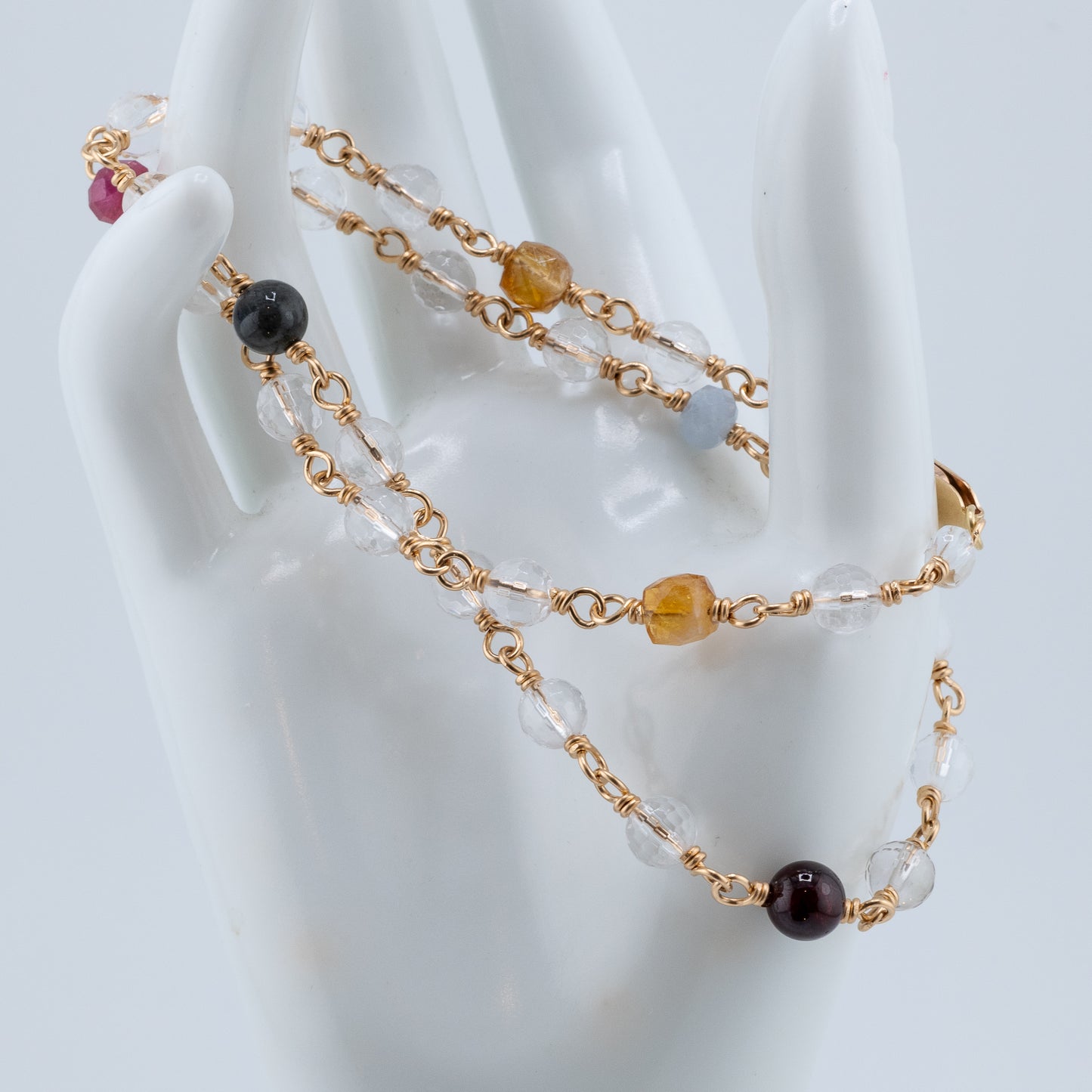 The Prism Spectrum Necklace – Crystal Quartz & Multi-Gemstone