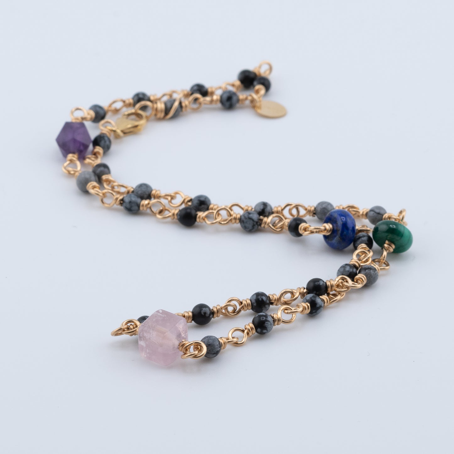 The Winter Garden Necklace – Snowflake Obsidian & Multi-Gemstone