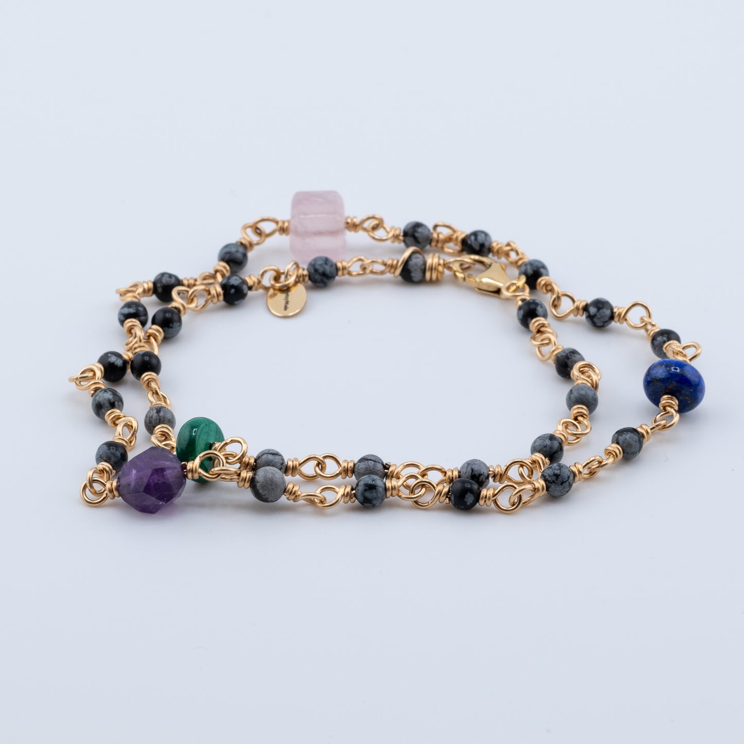 The Winter Garden Necklace – Snowflake Obsidian & Multi-Gemstone