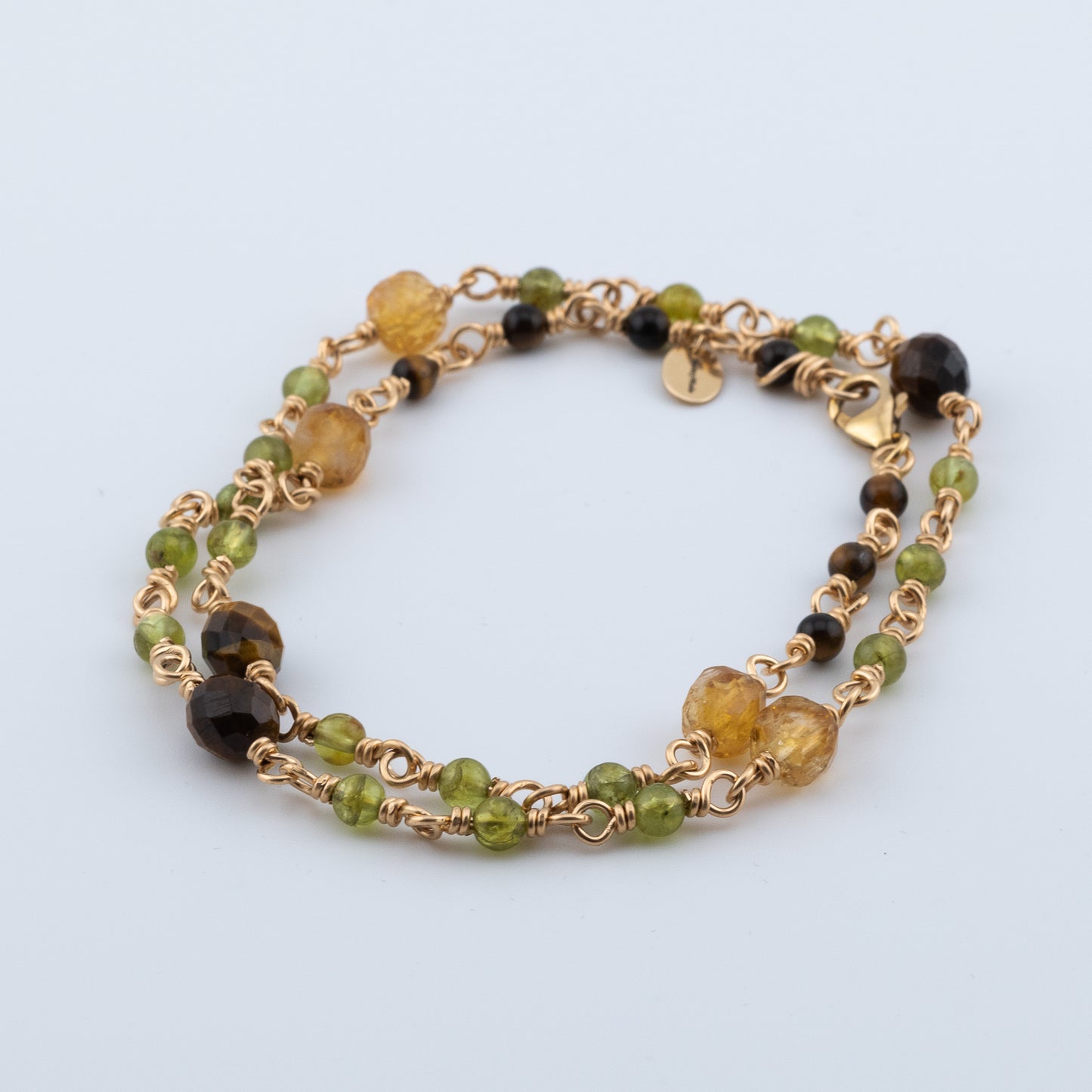 The Solstice Harvest Necklace – Citrine, Tiger’s Eye & Peridot