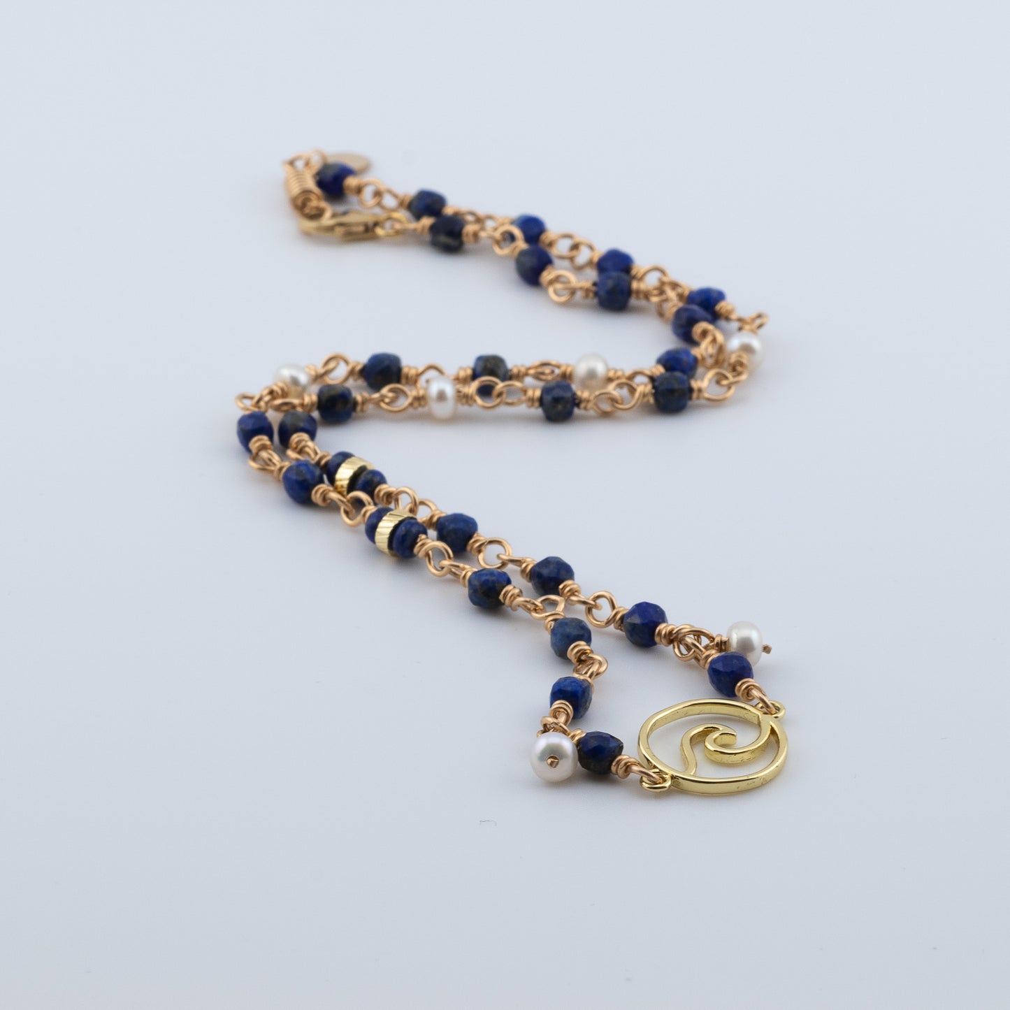 The Water Tribe Talisman – Lapis & Freshwater Pearl