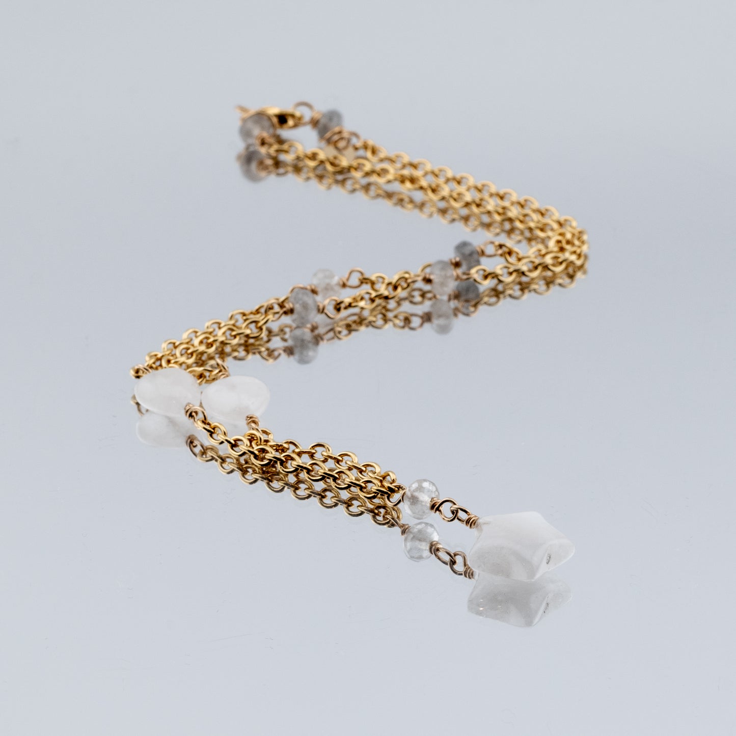 The Celestial Heart Necklace – Star & Heart Quartz