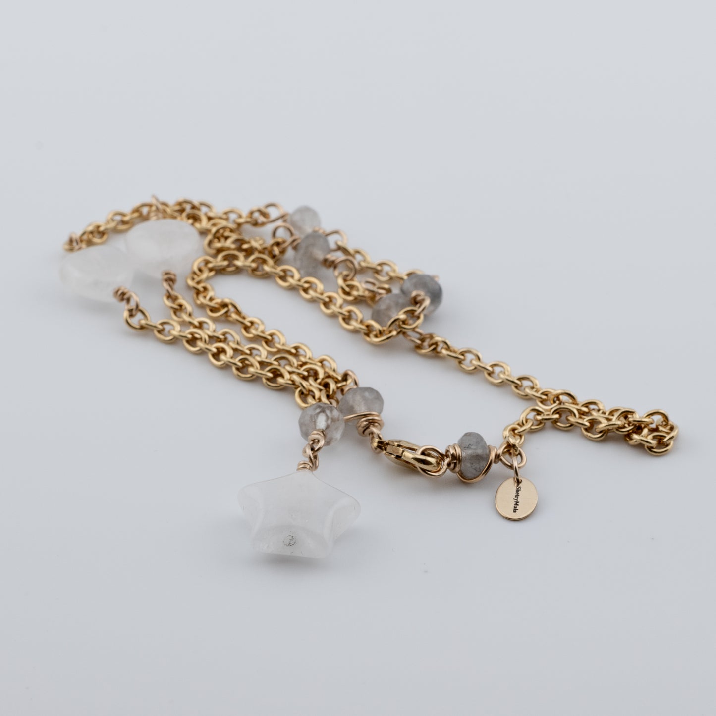 The Celestial Heart Necklace – Star & Heart Quartz