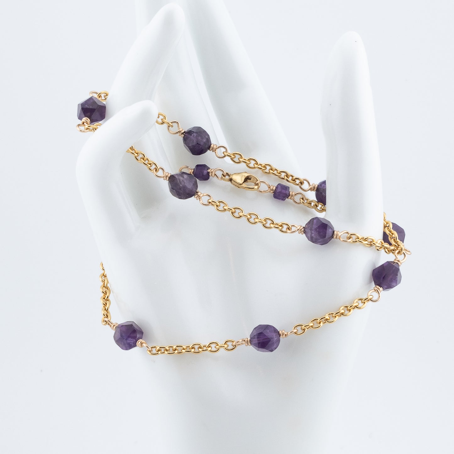 The Amethyst Lattice Necklace – Intricate Wire Artistry