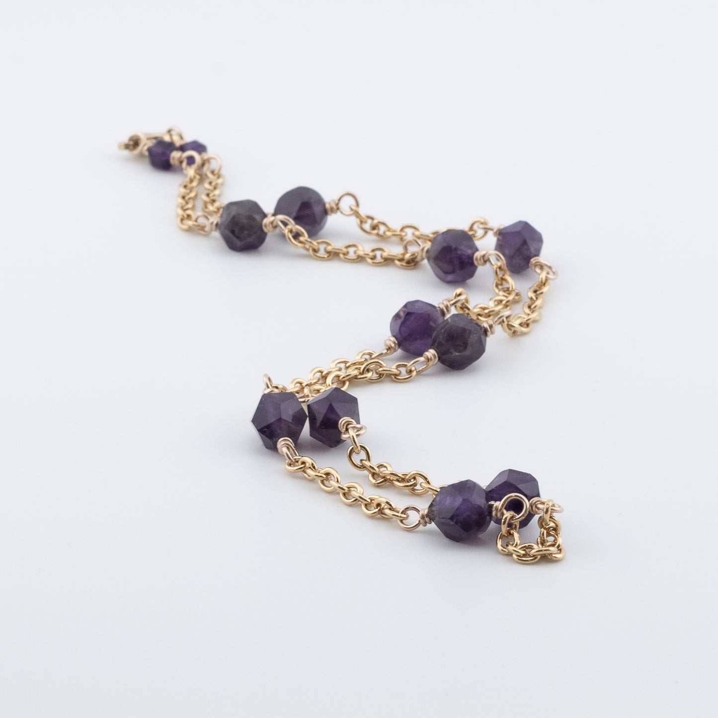 The Amethyst Lattice Necklace – Intricate Wire Artistry