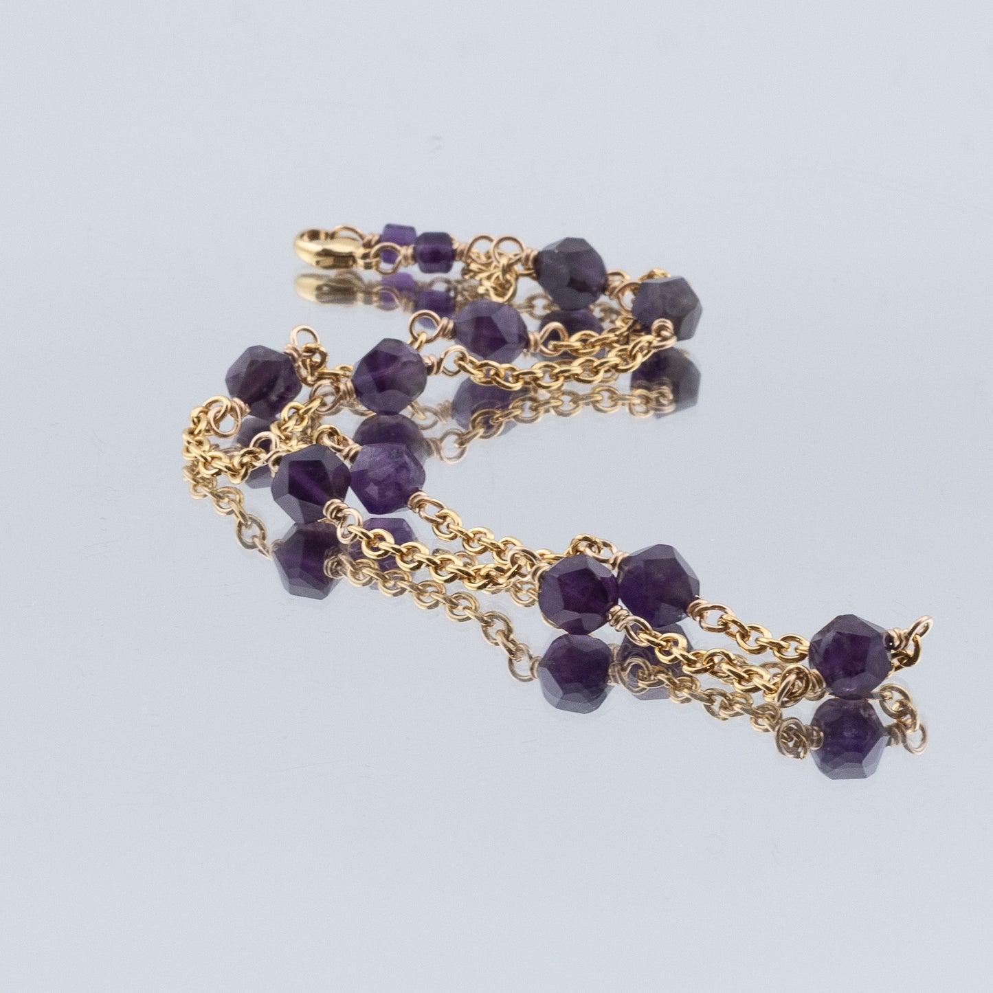 The Amethyst Lattice Necklace – Intricate Wire Artistry