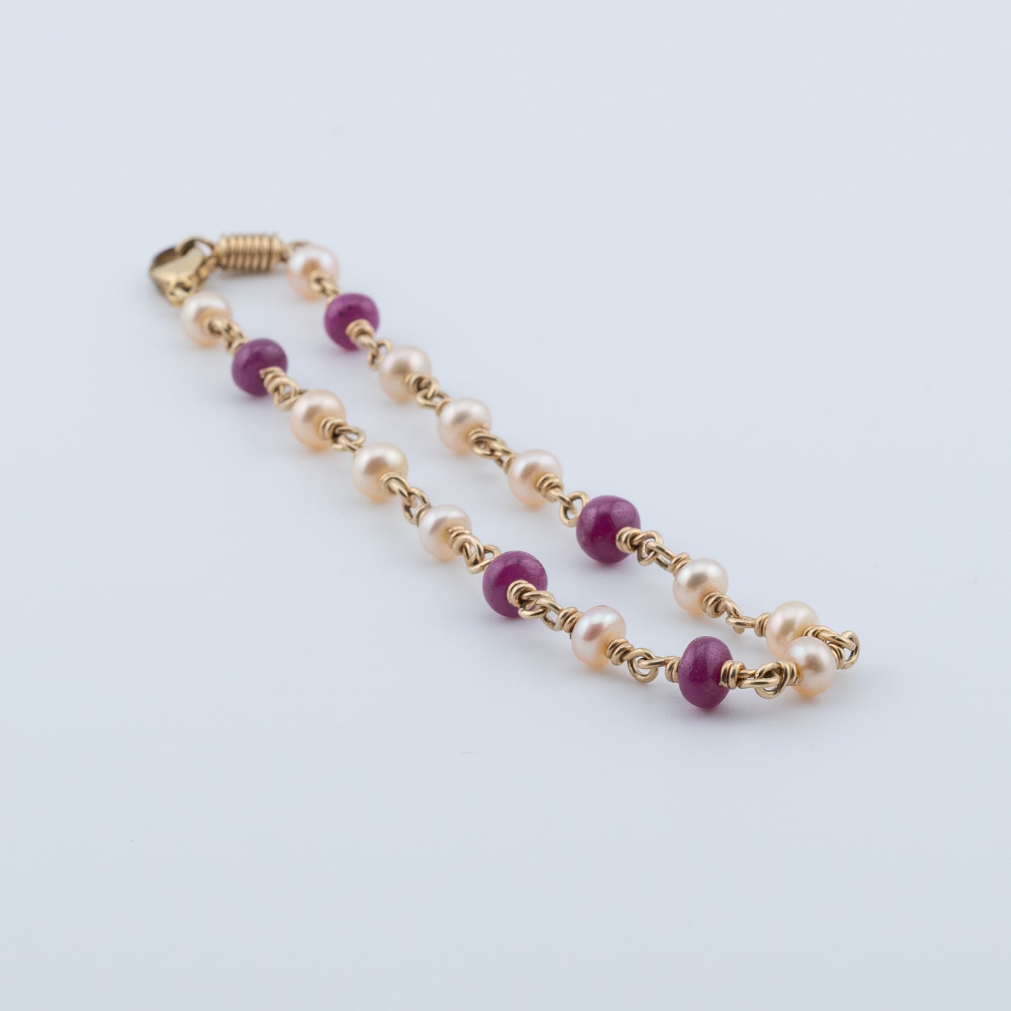 Ruby & Cultured Pearl Bracelet
