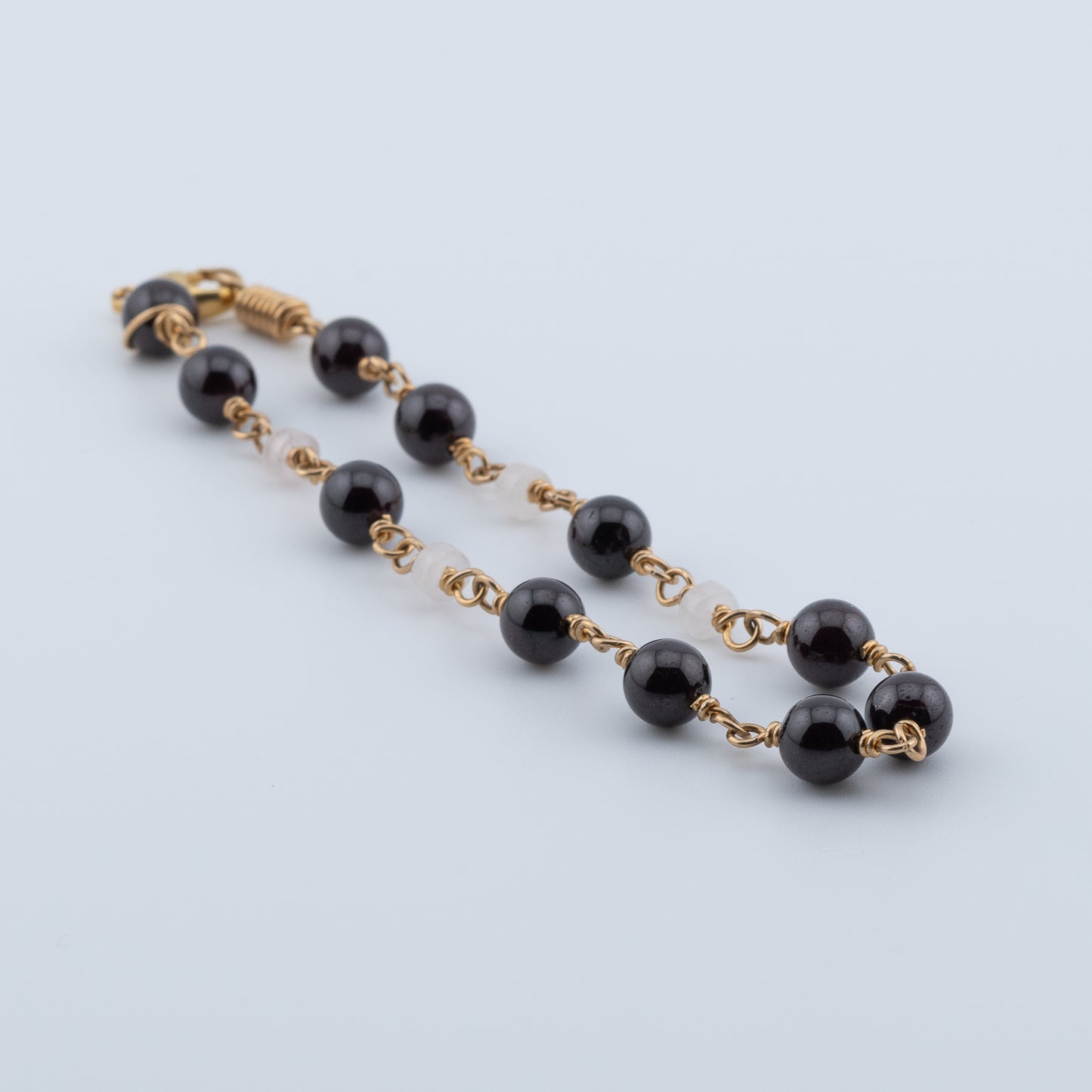 Garnet and Rose Quartz Bracelet