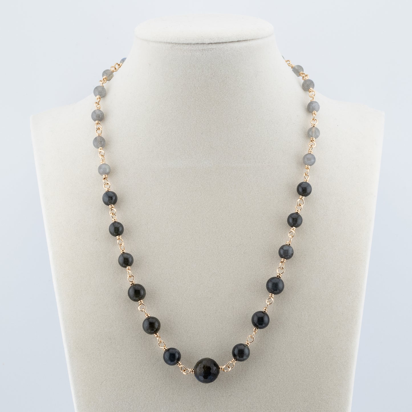 The Celestial Echo Necklace – Graduated Labradorite