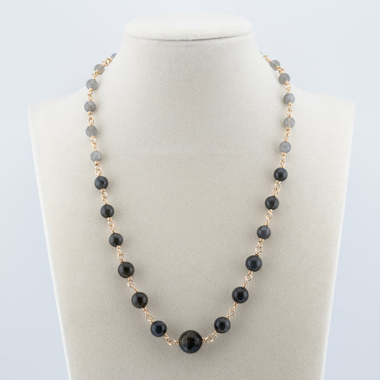 The Celestial Echo Necklace – Graduated Labradorite